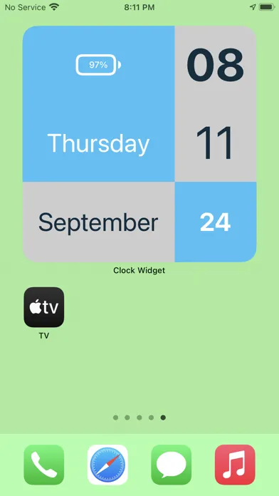 Zrzuty ekranu Clock Widget - Funky Colors