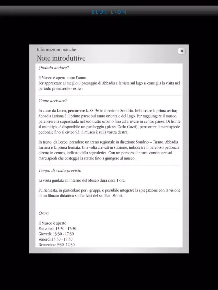 Italia - Museo Setificio Monti di Abbadia Lariana iPad  स्क्रीनशॉट