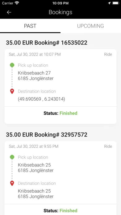 TaxiController Passenger Ekran Görüntüleri