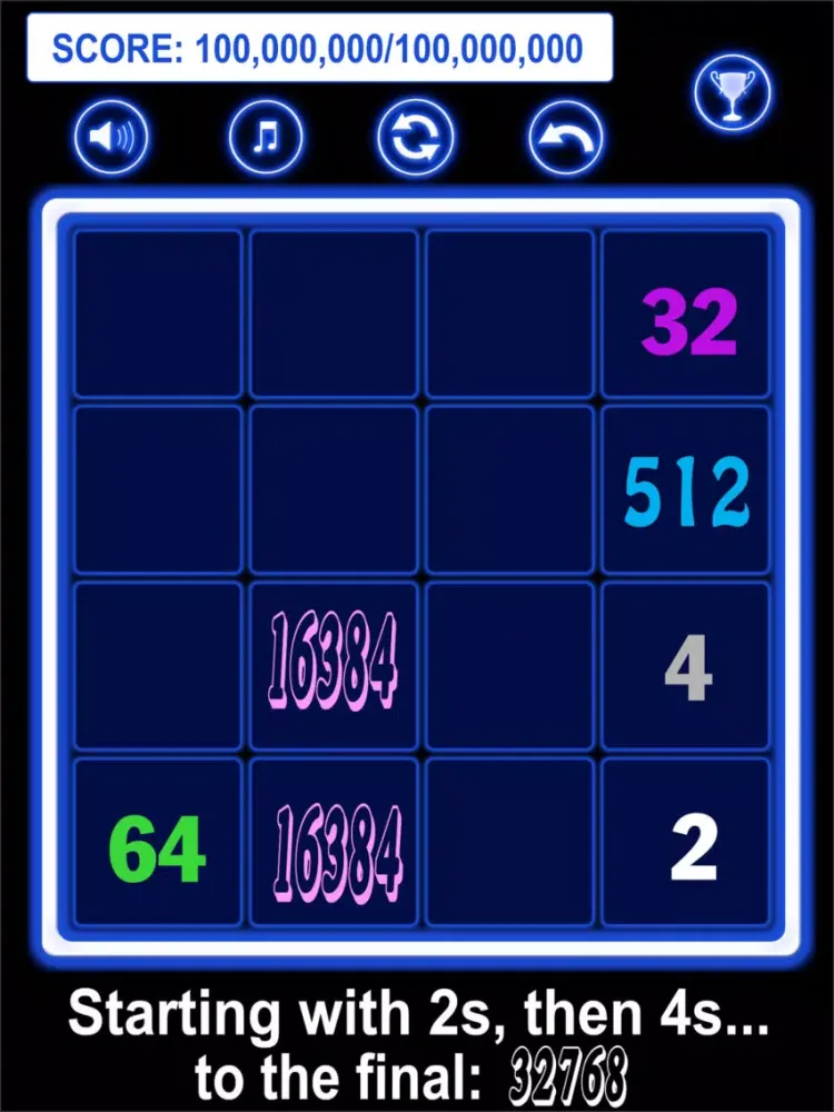 Ảnh chụp màn hình của 2048 Endless iPad 