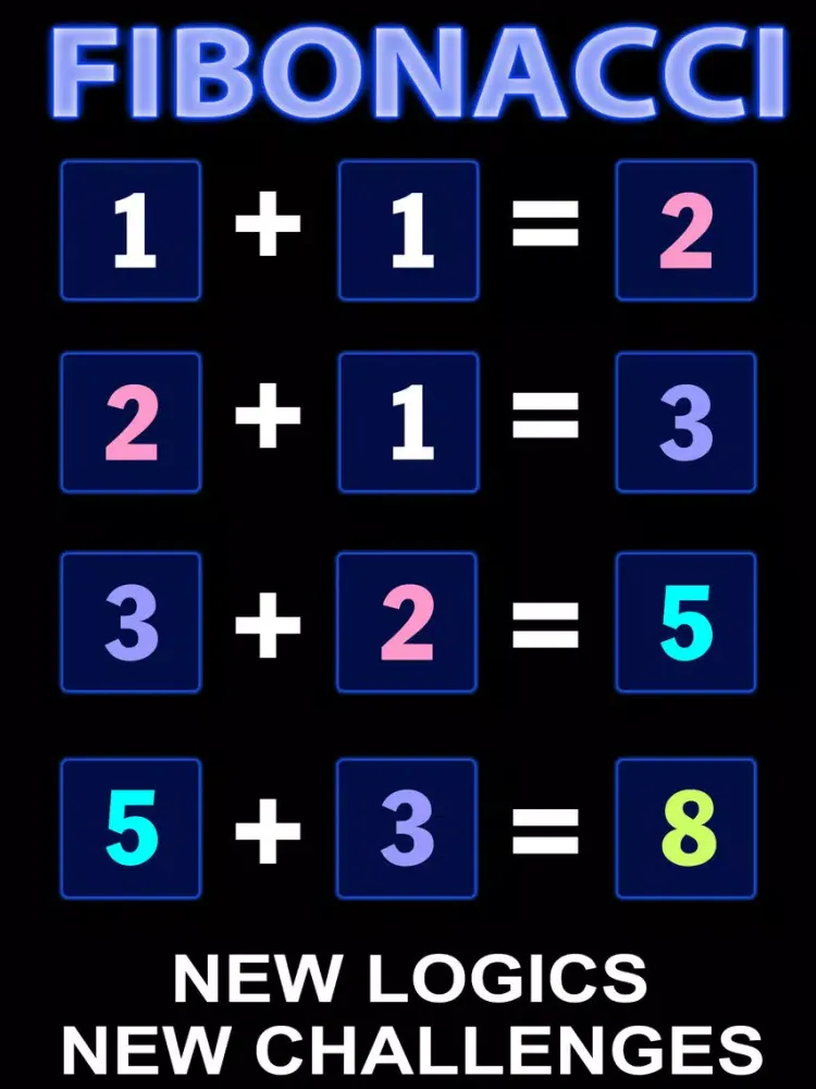 تصاویر 2048 Neon Glow Fibonacci iPad 