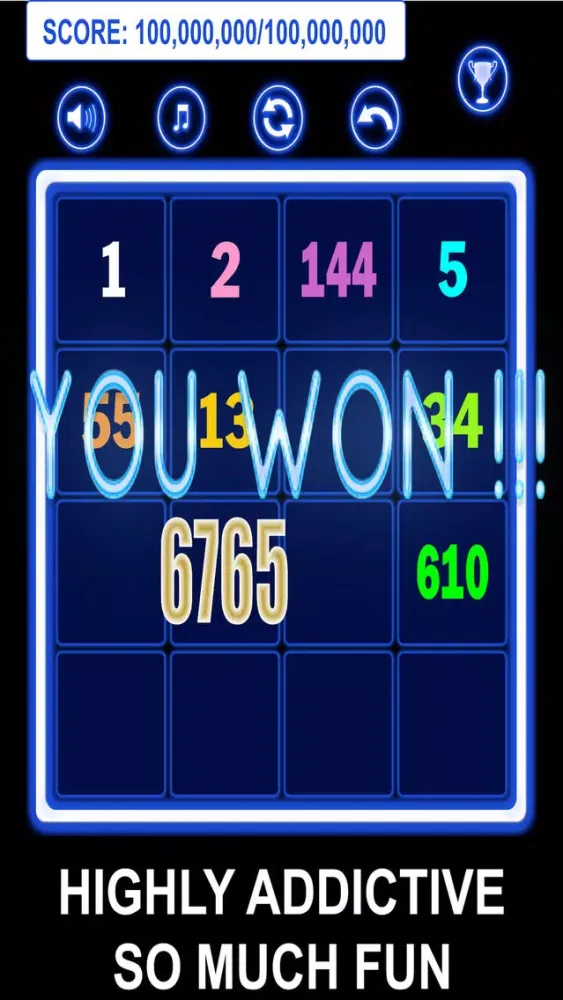 تصاویر 2048 Neon Glow Fibonacci