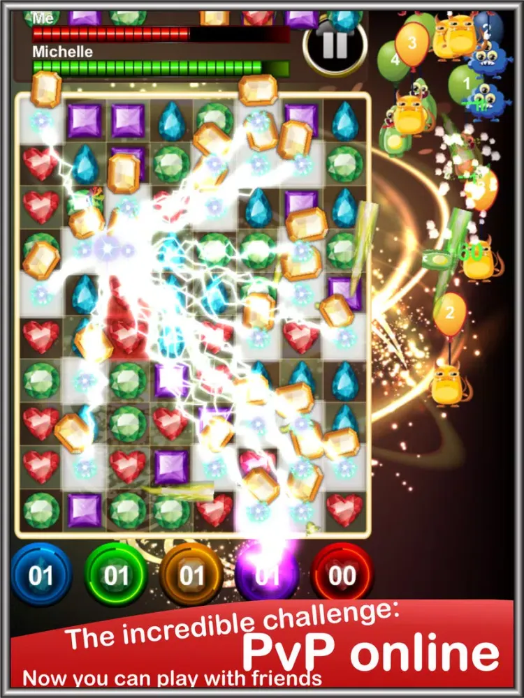 Jewels Monsters Invasion iPad  Screenshots