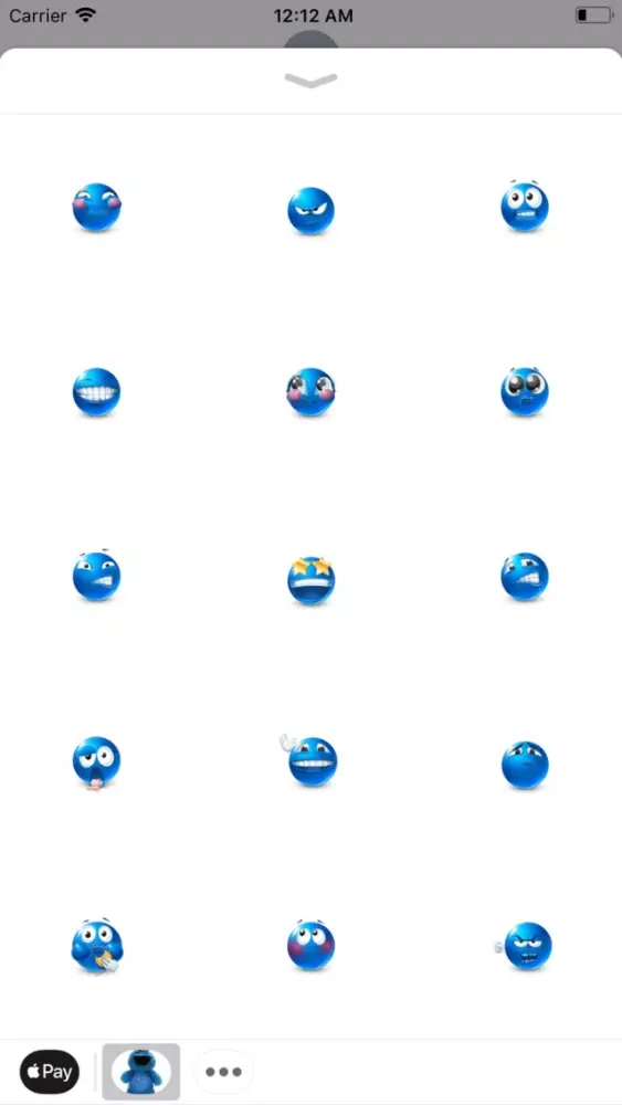 Captures d'écran de Blue Monster Animated Sticker