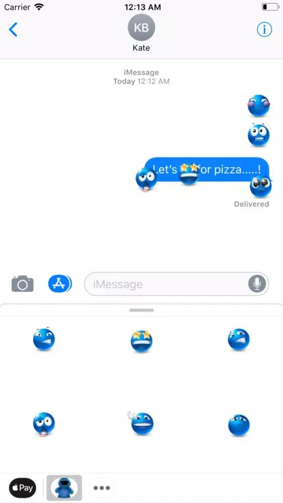 Captures d'écran de Blue Monster Animated Sticker