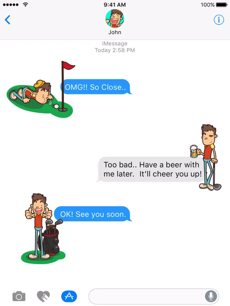 Captures d'écran de GolferMoji - Golf Emoji Keyboard + Stickers iPad 