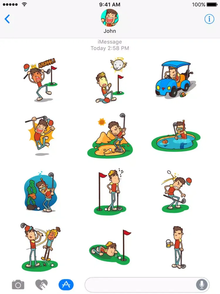 Captures d'écran de GolferMoji - Golf Emoji Keyboard + Stickers iPad 