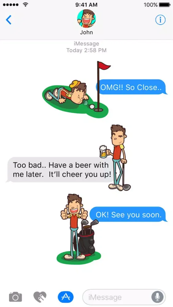 Captures d'écran de GolferMoji - Golf Emoji Keyboard + Stickers