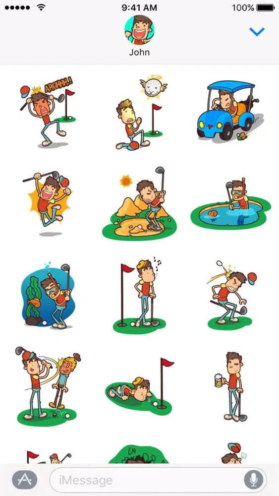 Captures d'écran de GolferMoji - Golf Emoji Keyboard + Stickers