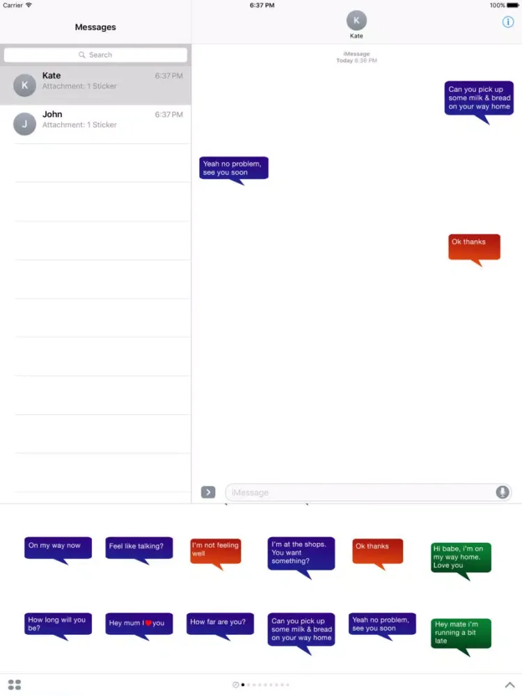 InstaMessages - Instant messaging for iMessage iPad  স্ক্রিনশট