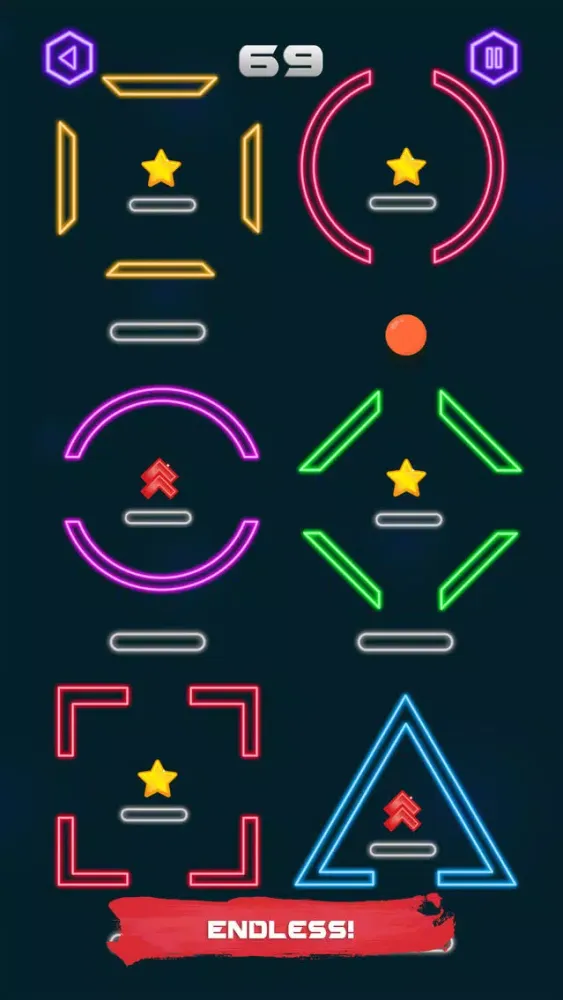 Capturas de tela do Space Bounce