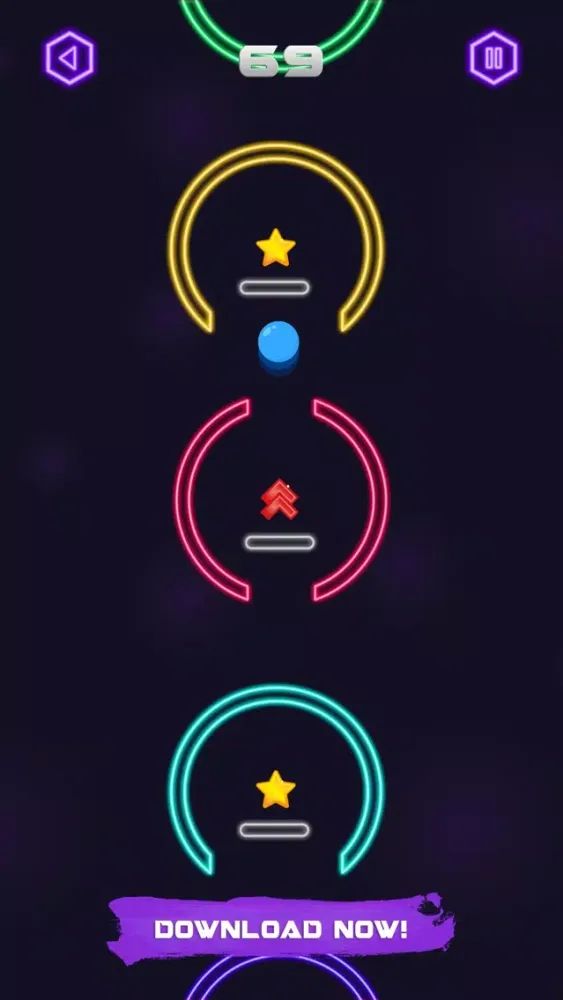 Capturas de tela do Space Bounce