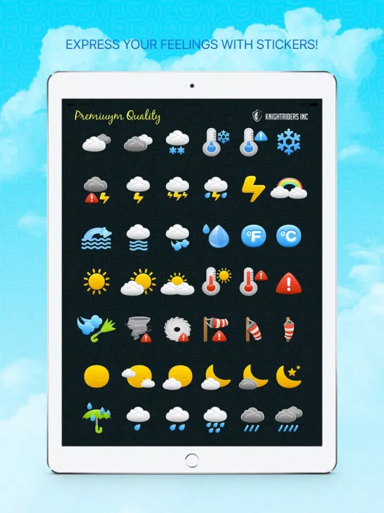 Capturas de tela do Weathermoji - Stickers For iMessage iPad 