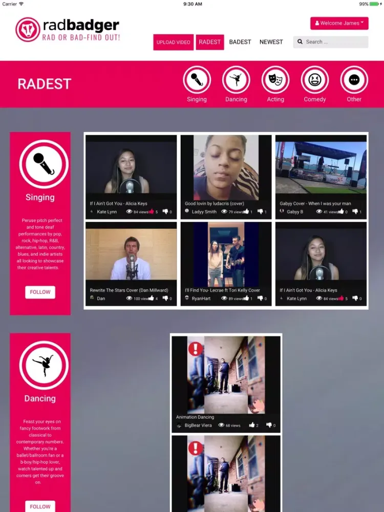 Capturas de tela do Rad Badger iPad 
