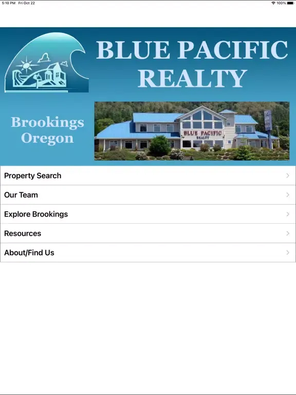 Ảnh chụp màn hình của Blue Pacific Realty iPad 