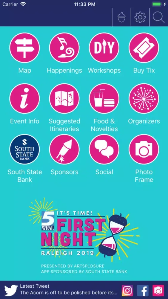 Ảnh chụp màn hình của First Night Raleigh 2019