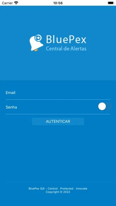 Ảnh chụp màn hình của Bluepex Alerts Center