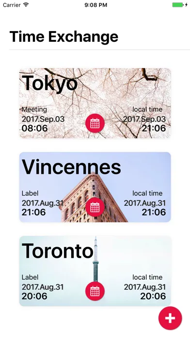 uWorld - World clock, Widget,应用截图