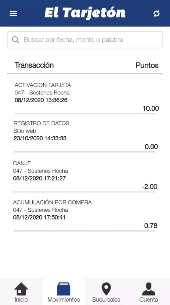 Capturas de pantalla de El Tarjetón