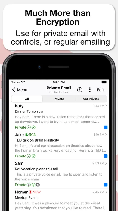 Captures d'écran de Fused Encrypted Email and Chat