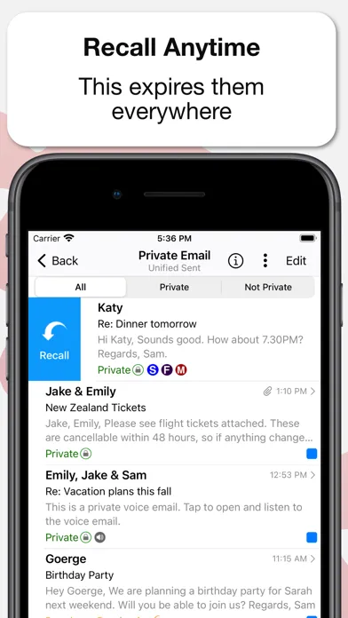 Captures d'écran de Fused Encrypted Email and Chat