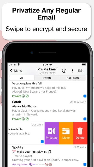 Captures d'écran de Fused Encrypted Email and Chat