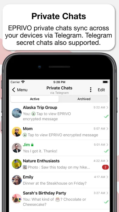 Captures d'écran de Fused Encrypted Email and Chat
