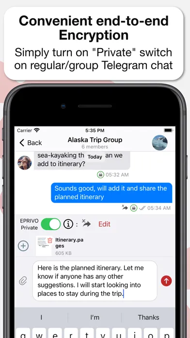 Captures d'écran de Fused Encrypted Email and Chat