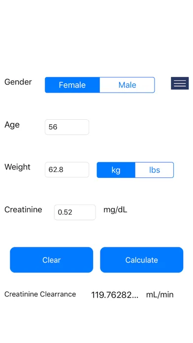 Captures d'écran de CCr Calculator