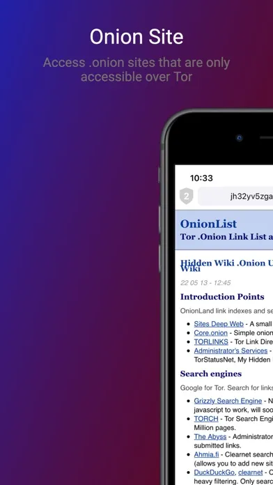 Tangkapan layar Dark Web Browser