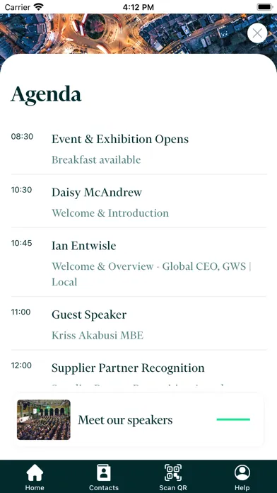 Capturas de tela do CBRE Supplier Partner Event