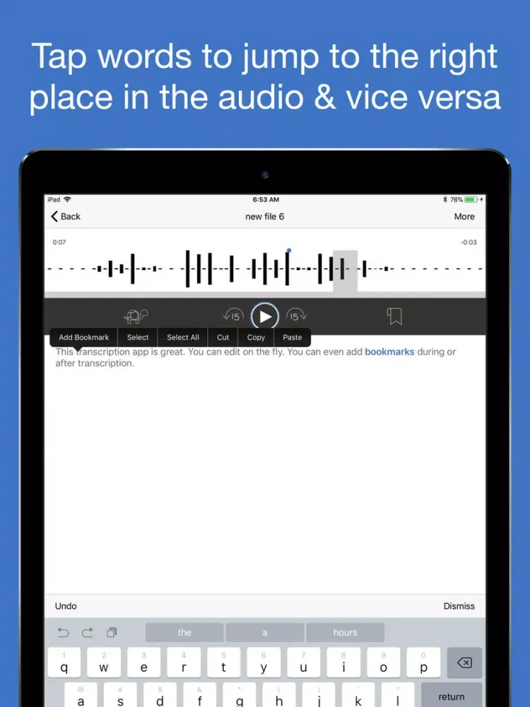 Steno: live transcription iPad 应用截图