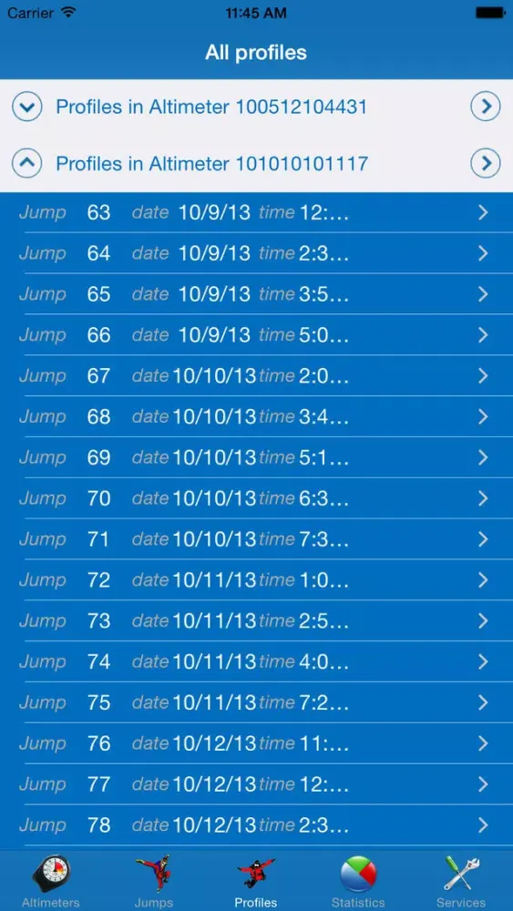 Capturas de pantalla de AltiTrack Reader
