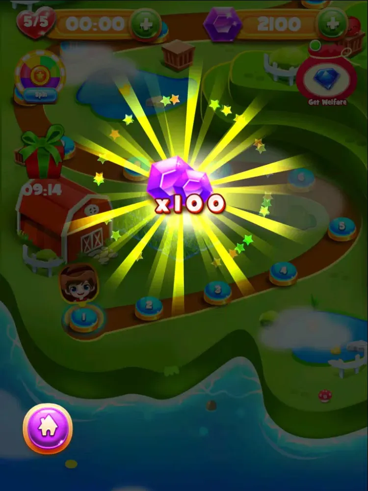Tangkapan skrin Garden Fun- 3 Match Saga Games Jelly of Crush Blast Soda iPad 