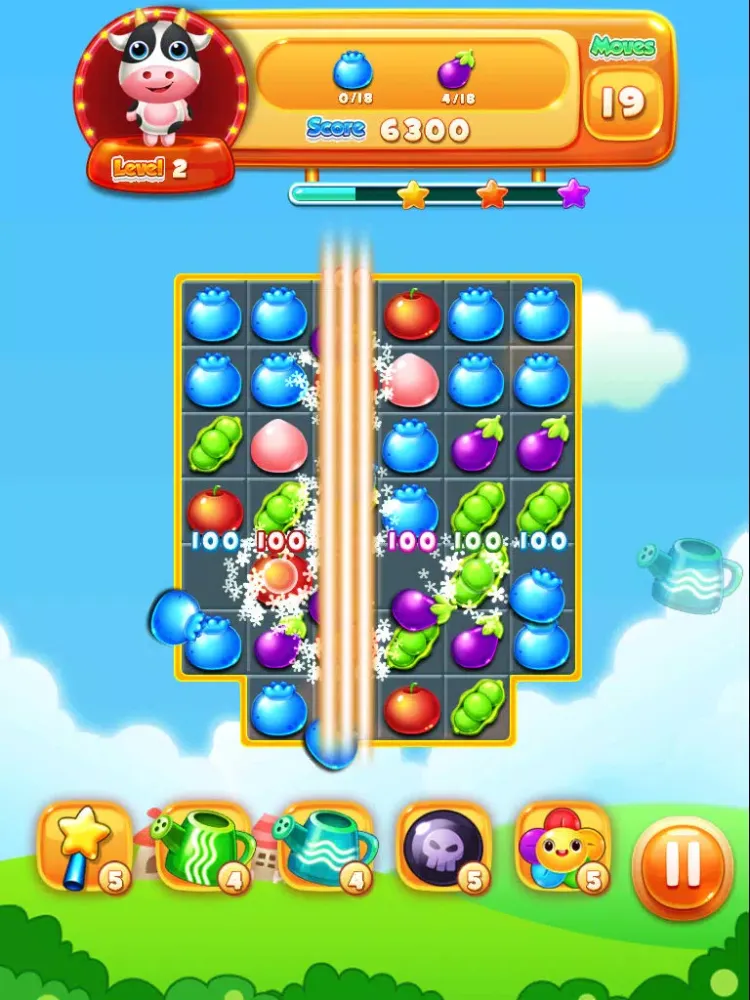 Tangkapan skrin Garden Fun- 3 Match Saga Games Jelly of Crush Blast Soda iPad 