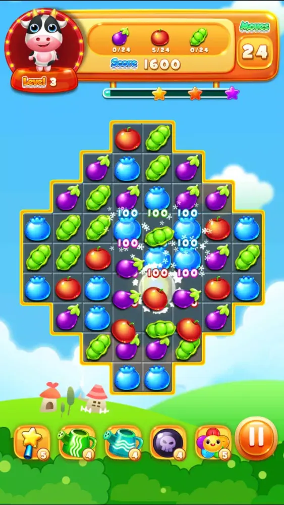 Tangkapan skrin Garden Fun- 3 Match Saga Games Jelly of Crush Blast Soda