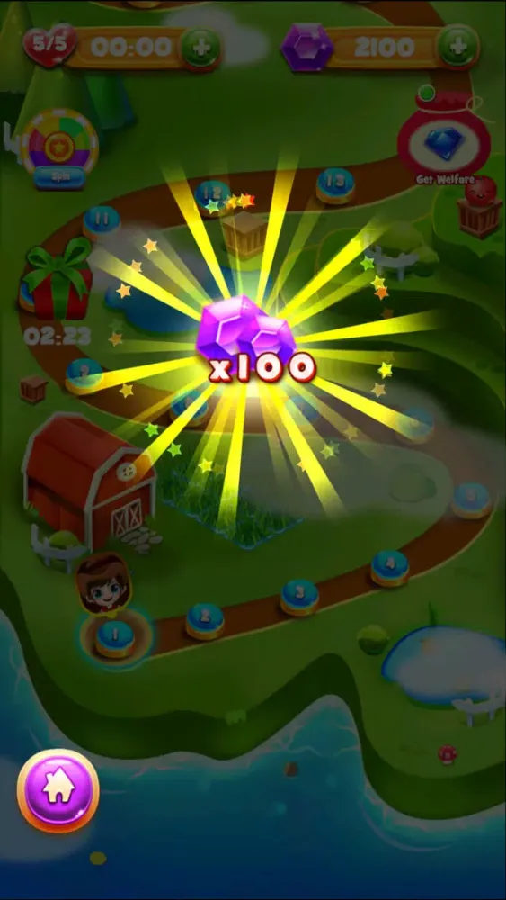 Tangkapan skrin Garden Fun- 3 Match Saga Games Jelly of Crush Blast Soda