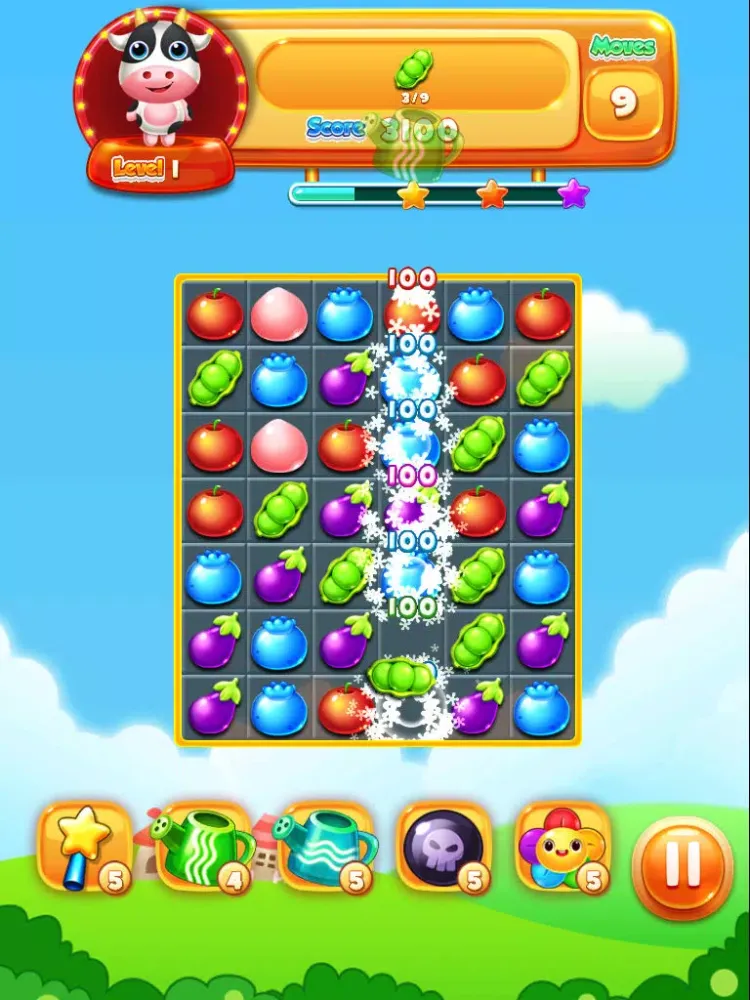 Garden World Crush Skull Edition- Smash the Jelly to Candy the Frozen Diamond skull iPad Screenshots