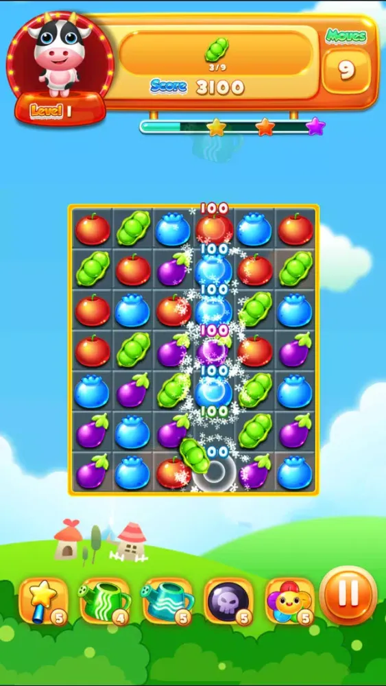 Garden World Crush Skull Edition- Smash the Jelly to Candy the Frozen Diamond skull Screenshots