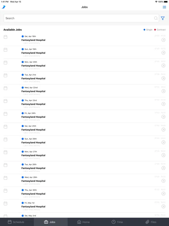 Capturas de pantalla de BlueSky Mobile Caregiver App iPad 