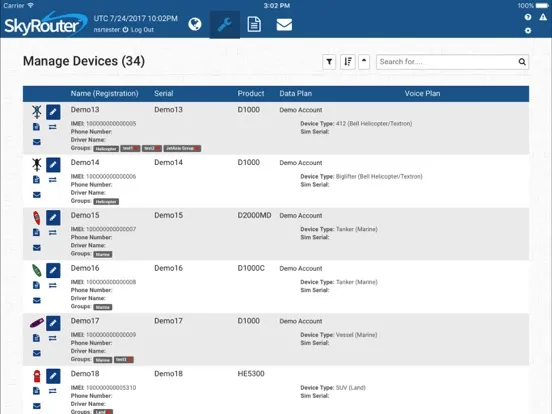 Zrzuty ekranu SkyRouter iPad 