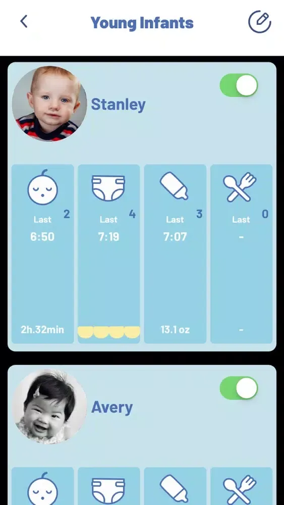 Capturas de tela do Waddle for Childcare