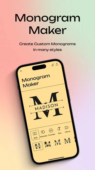 Tangkapan skrin Fonts,Stickers and Monograms