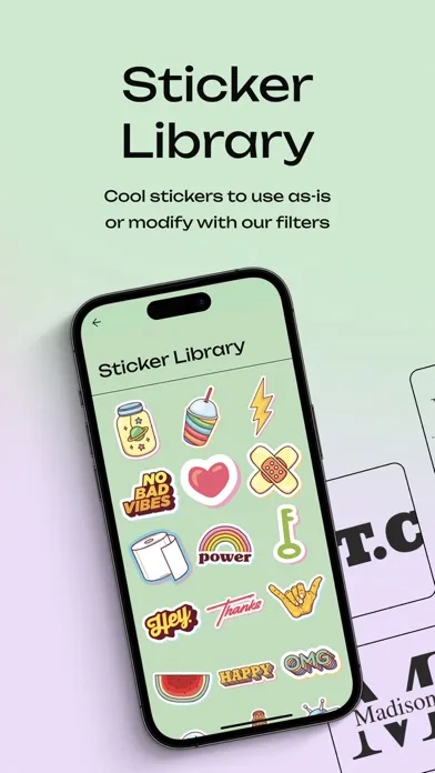 Tangkapan skrin Fonts,Stickers and Monograms
