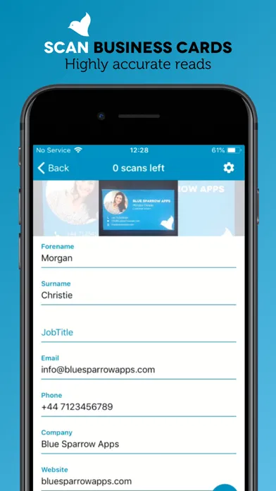 Sparrow Scan: Business Card স্ক্রিনশট