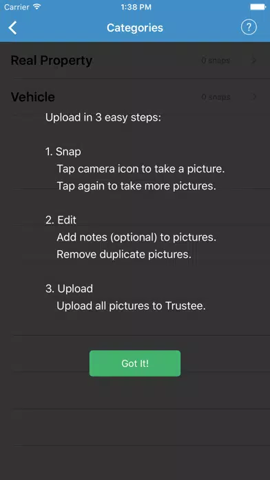 Tangkapan skrin Asset Snap