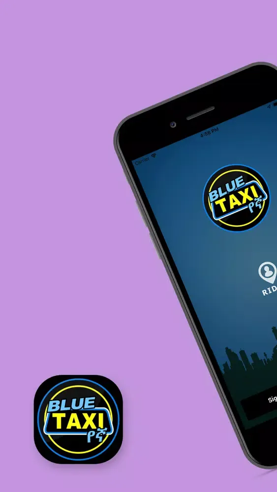Blue Taxi App Screenshots