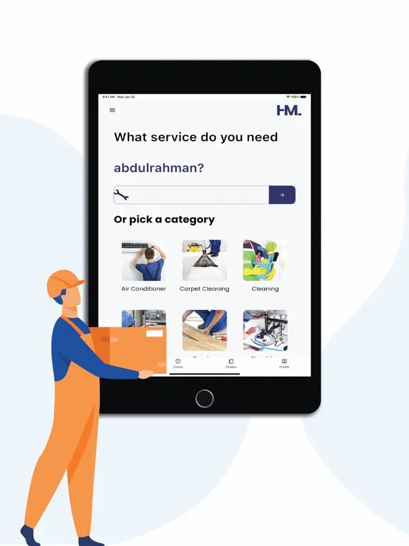 Tangkapan layar HML Facility management iPad 