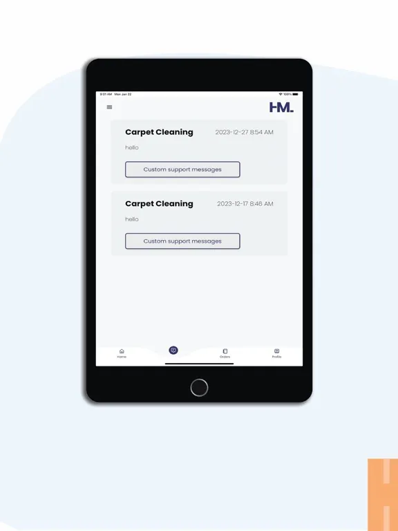 Tangkapan layar HML Facility management iPad 