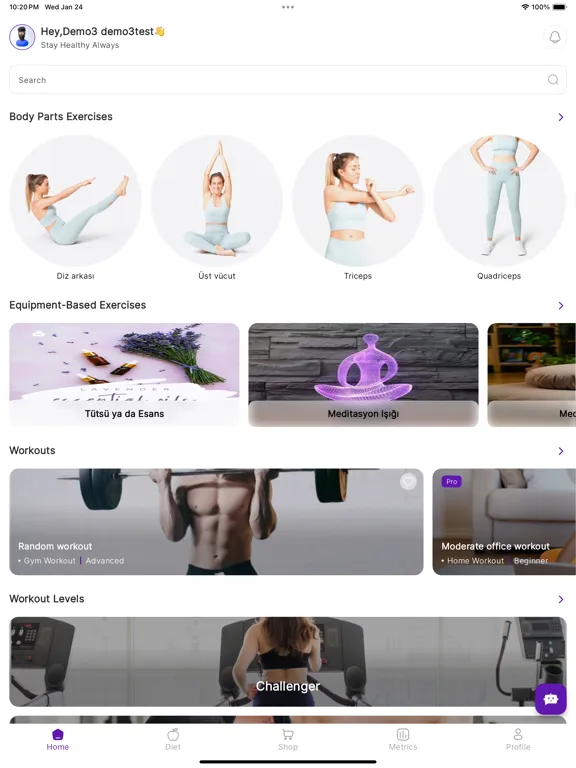Blue Wellness iPad  Screenshots